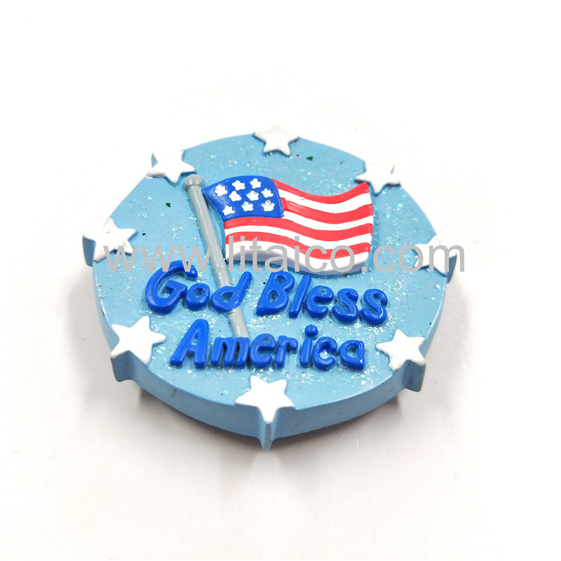 American flag injection molding PVC refrigerator magnet