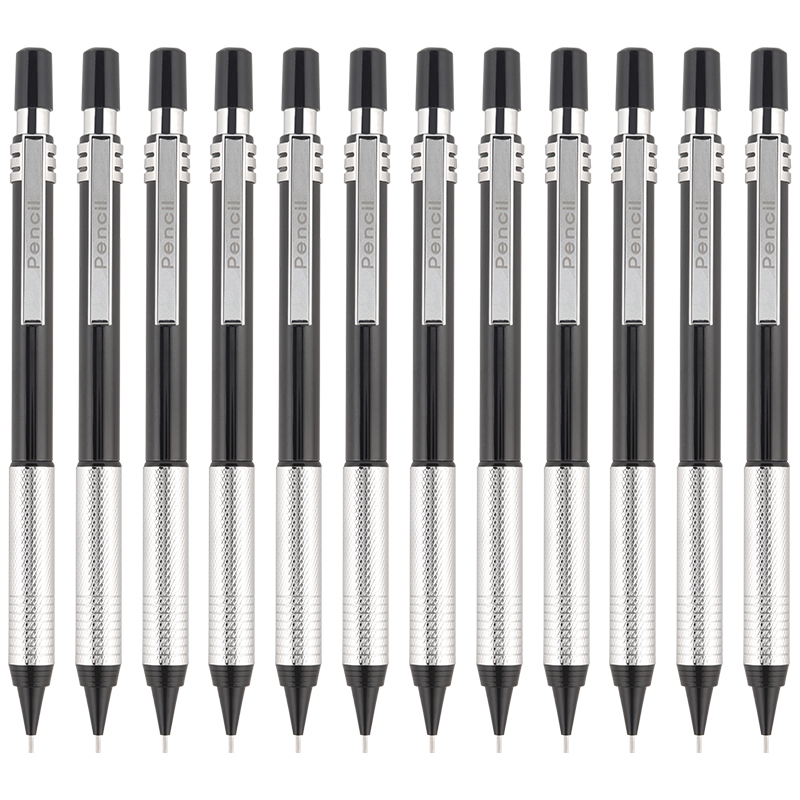 ZD121 metal mechanical pencil with eraser HB 0.5mm student exam and art painting use