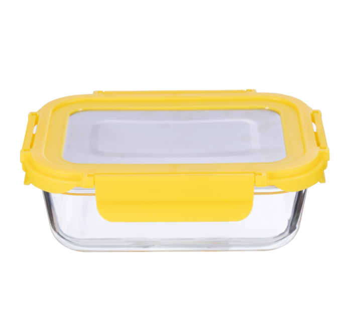 glass food box with stainless steel lid
