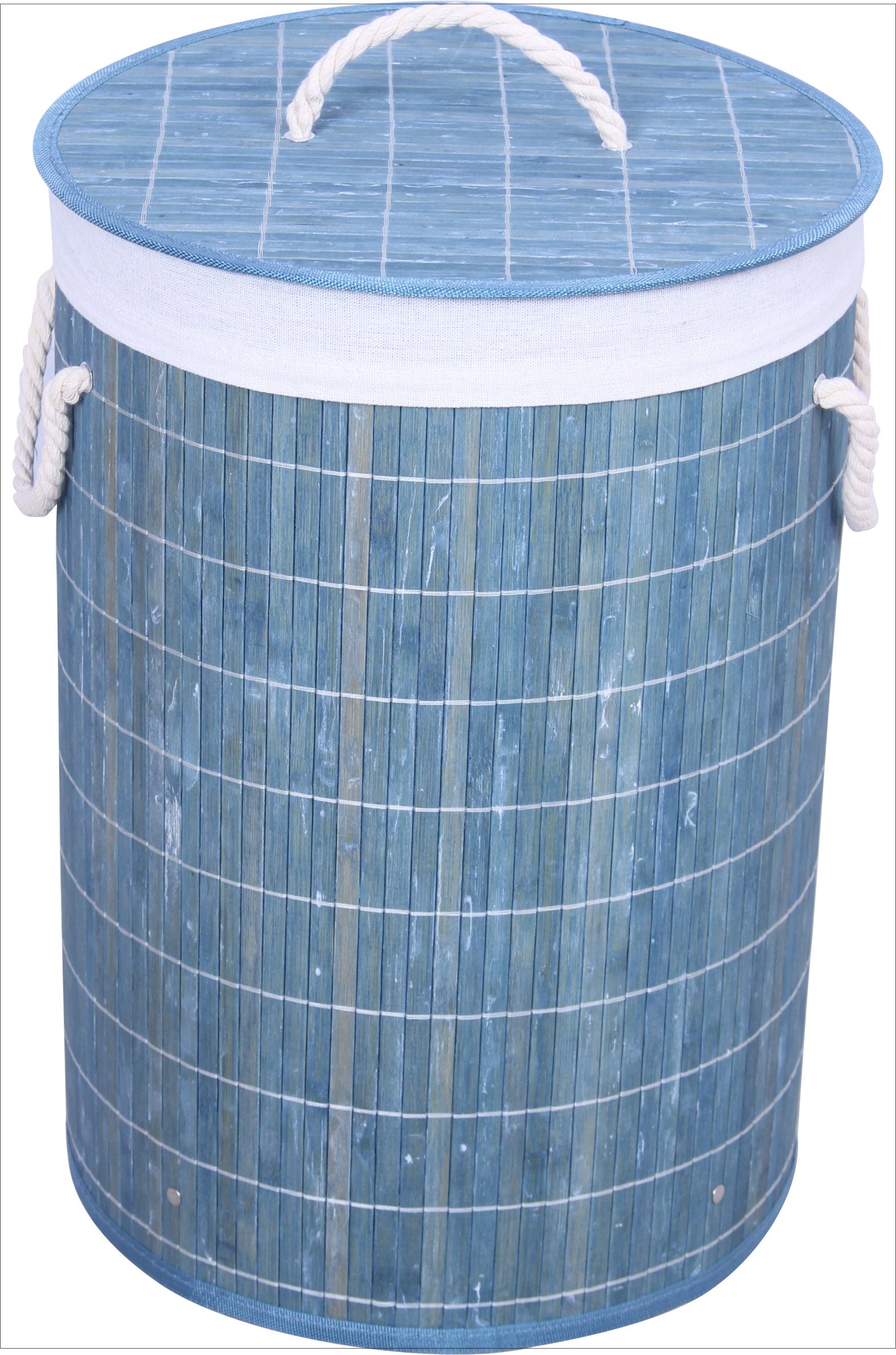 Round Bamboo Hamper,bamboo laundry basket, K/D