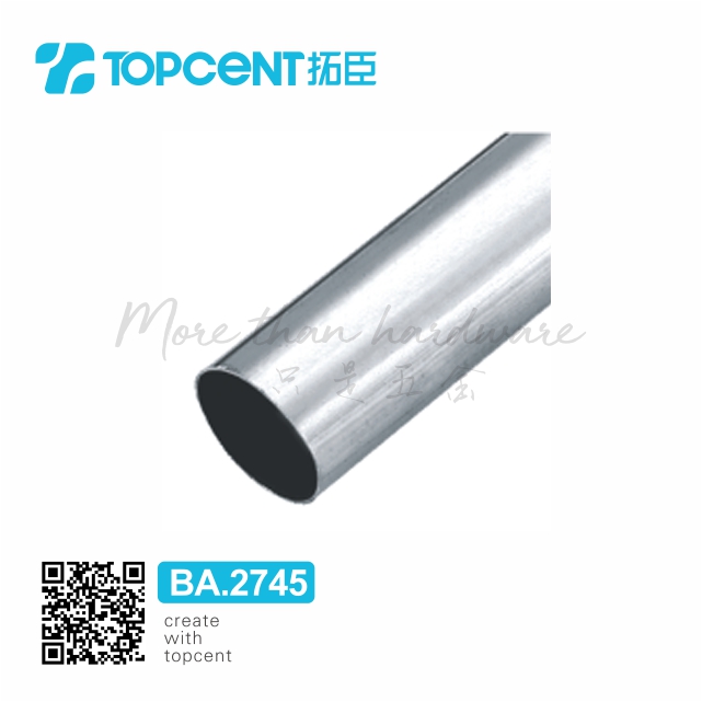 【Free Samples】BA.2745 wardrobe accessories chrome iron rail wardrobe round tube