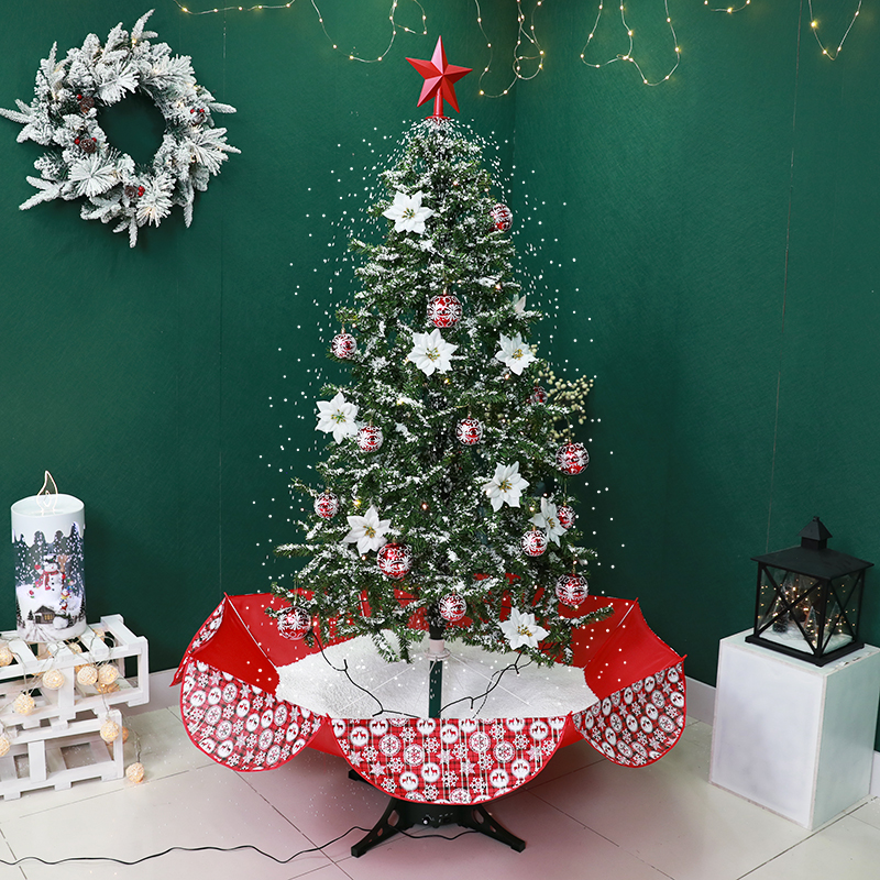 Snow Christmas Tree with Umbrella Base
