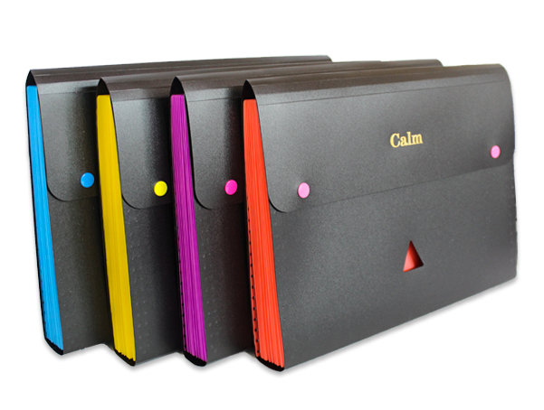 A4 / Letter Expanding File 13 Pockets Snap Closure Passed European Reech and US California 65 composition