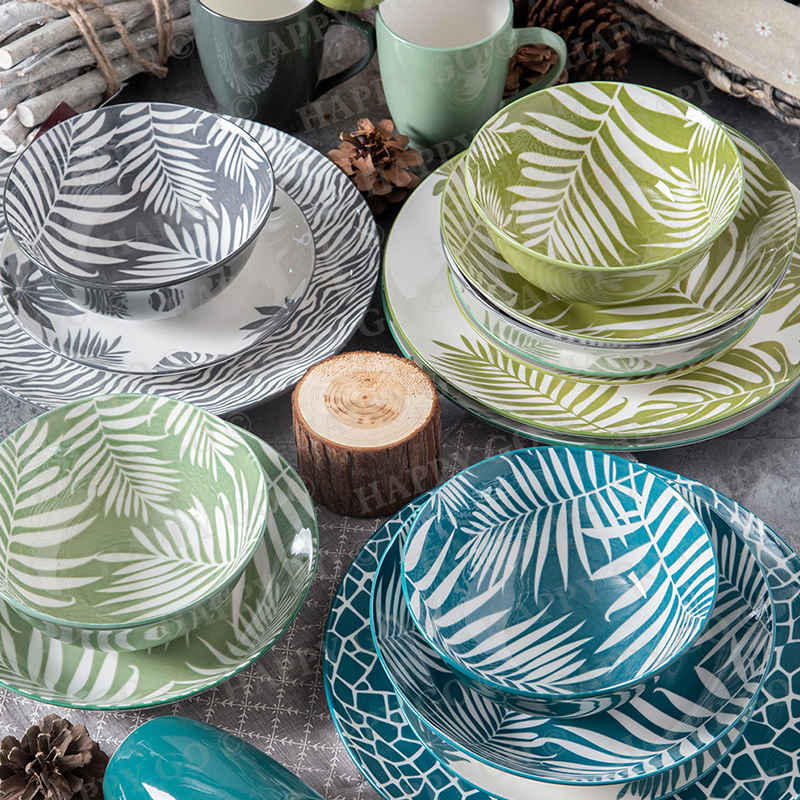 Porcelain 16pcs dinner set (26.5CM DINNER PLATE,19CM SALAD PLATE,15.5CM BOWL,12OZ MUG EACH 4PCS)