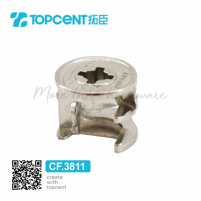 【Free Samples】CF.3811 15mm zinc alloy furniture assembly kd fittings connecting minifix cam