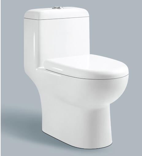 One piece toilet
