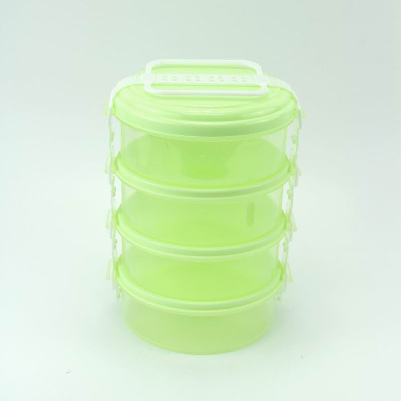 Independent assortment crisper preservation box PP round shape portable design (750mlx4)airtight keeping fresh box