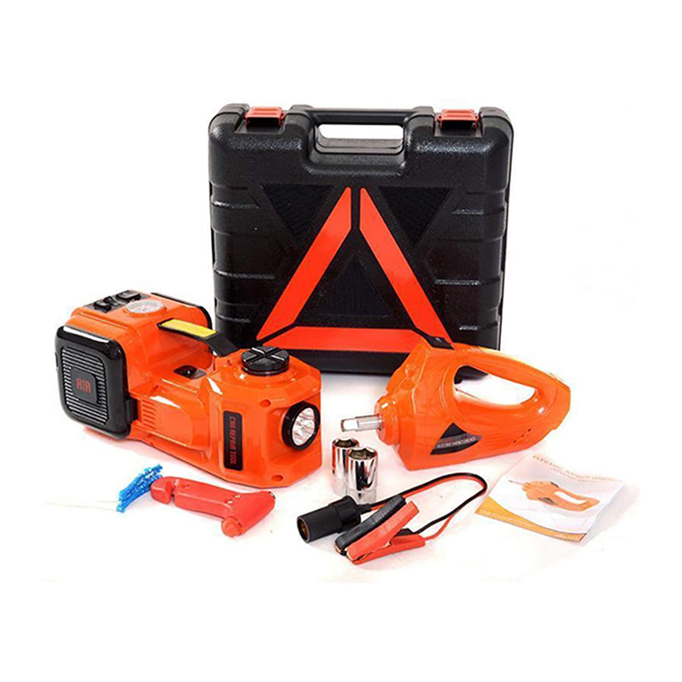 3 in 1 electric car hydraulic floor jack 1-10T car jacks 12v electric jack 3ton with air pump and eclctric impact wrench
