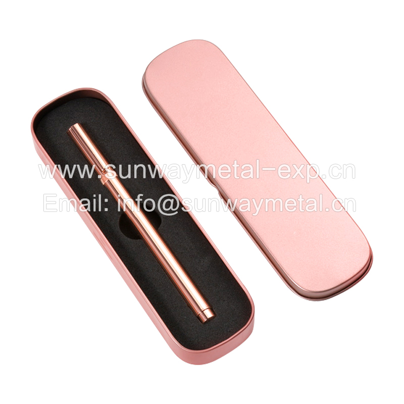 Luxury beautiful metal pencil case gift tin box