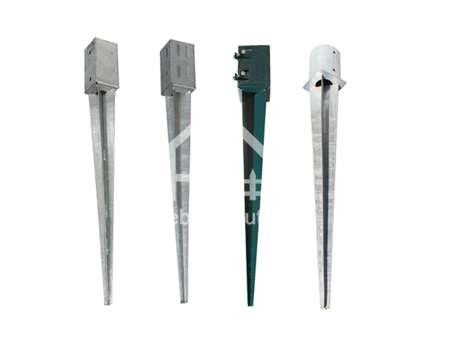 galvanzied fence pole anchor, metal drive -in post support spike
