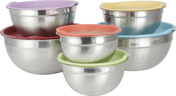 RGS-WS0115 Stainless steel American stye salad basin with cover SS201