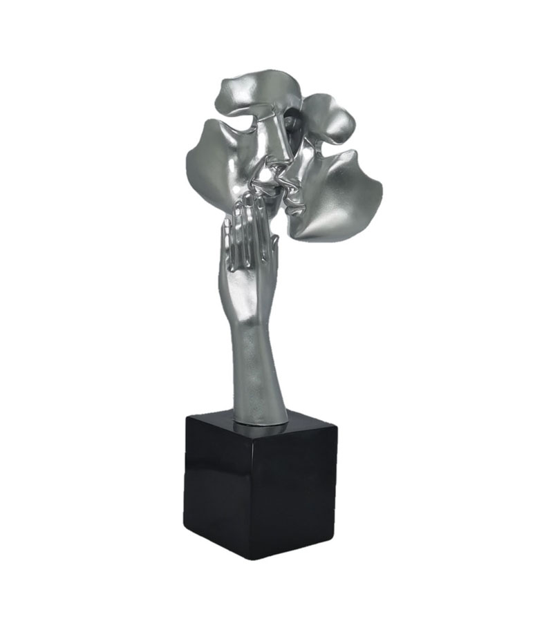 Creative abstract Resin sculpture of deco bust Statue kissing for Home and Office Desk