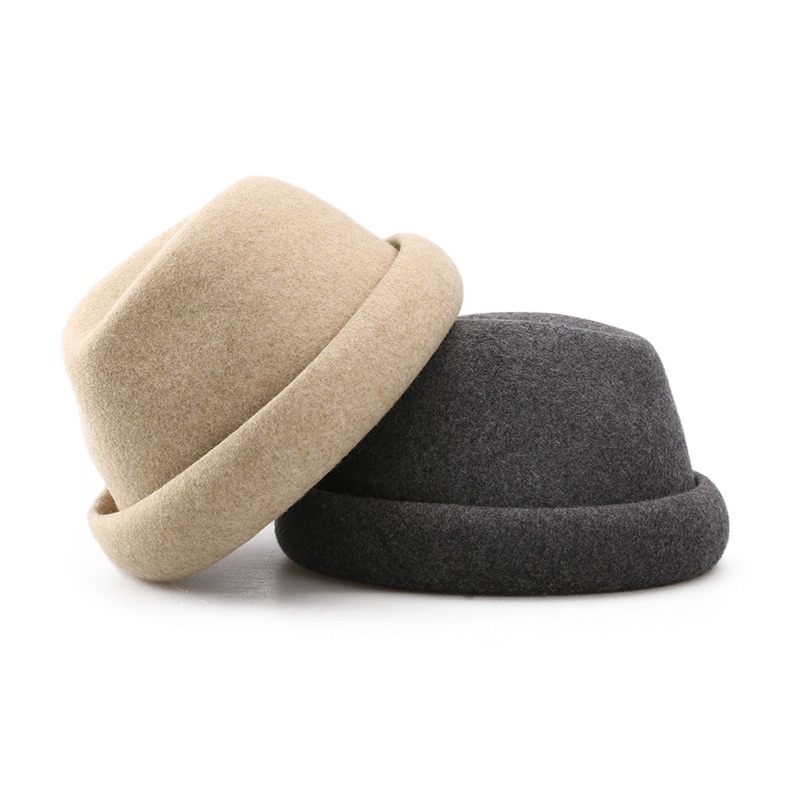 Roll Up Brim Vintage Fedora Hat