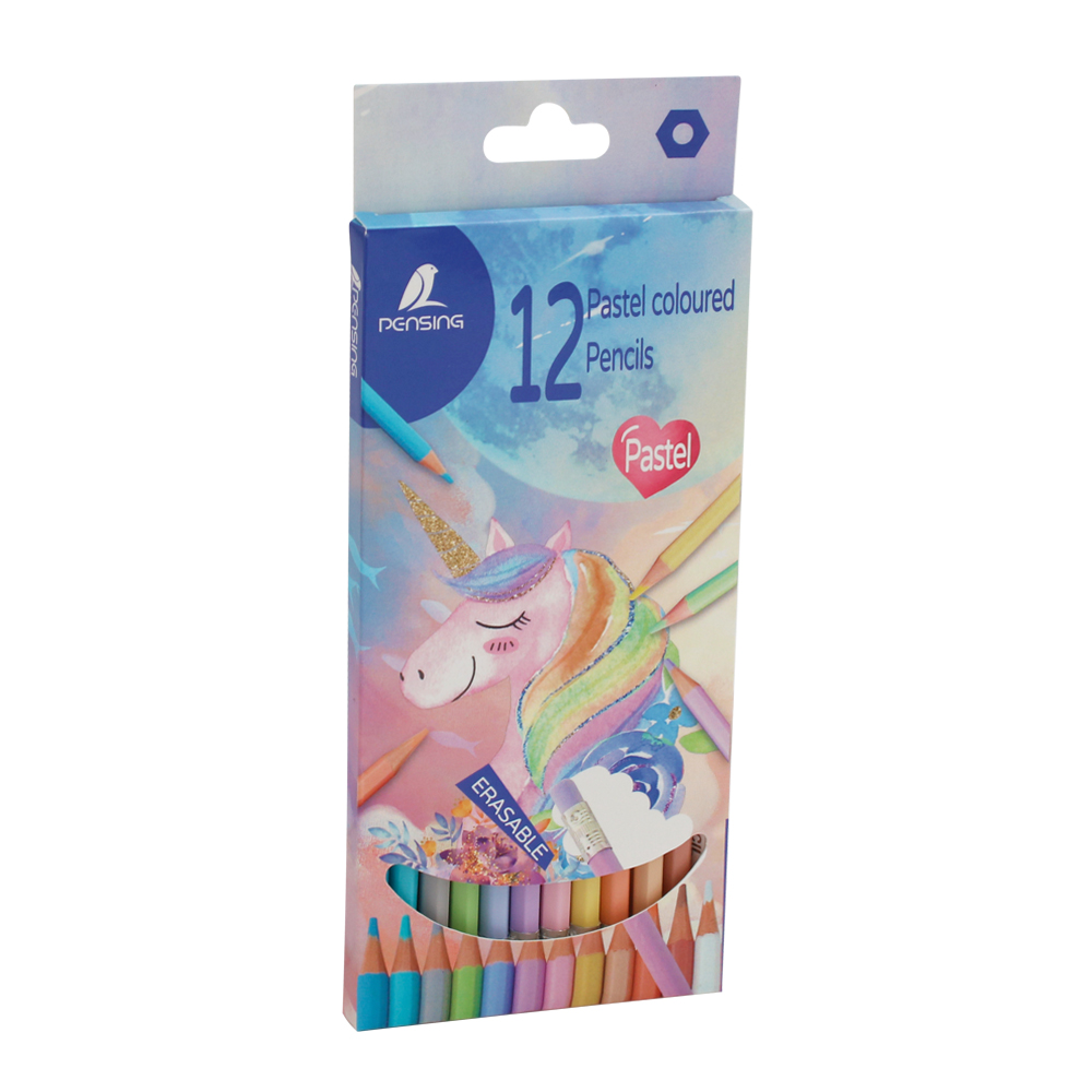 Woodfree erasable pastel color pencil