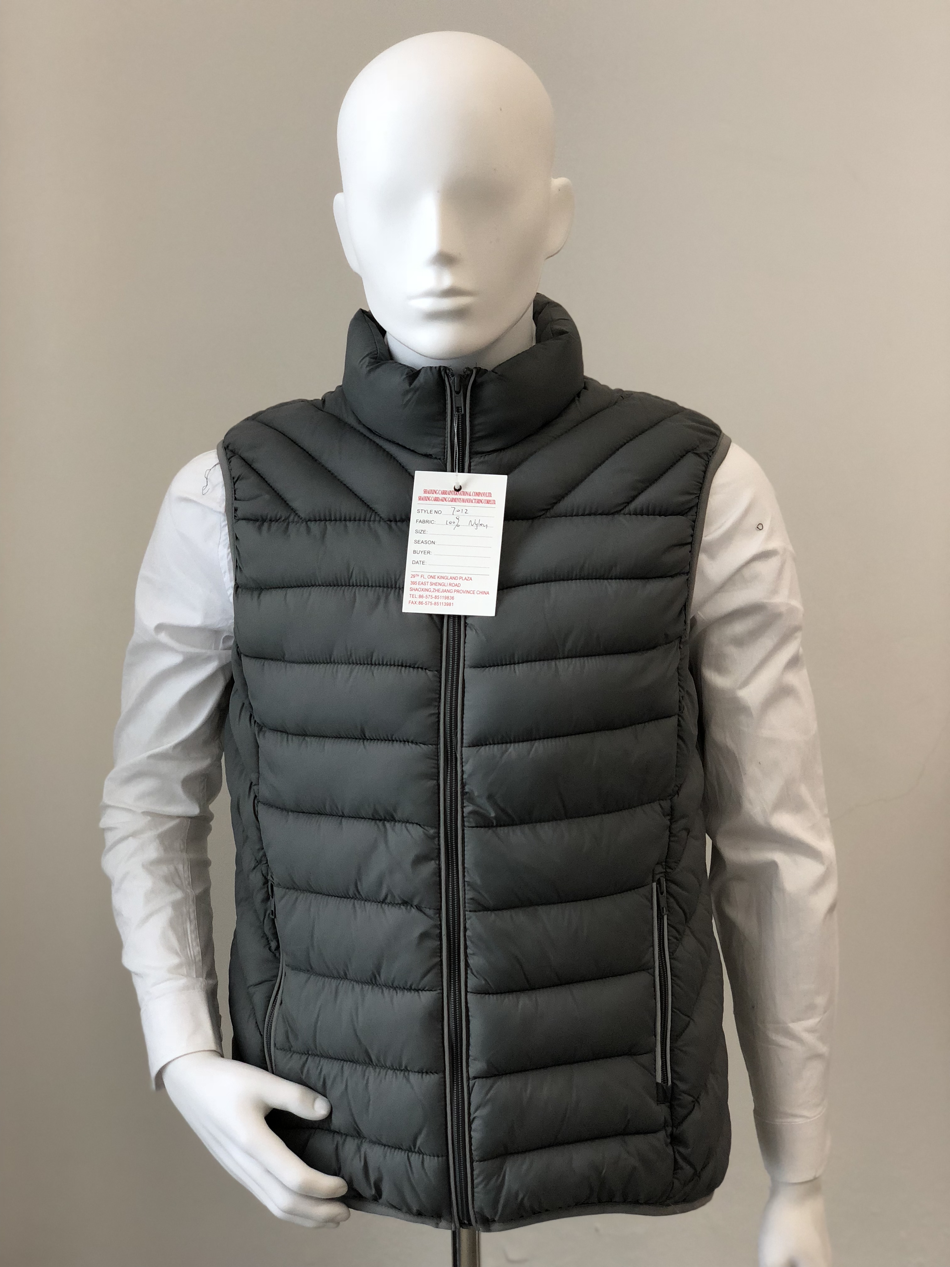 men's vest,fake down vest,body warmer