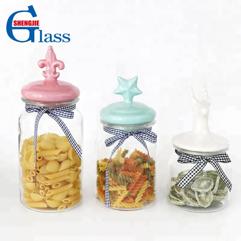 700ml Clear Child Proof Glass Jar with Ceramic Lid