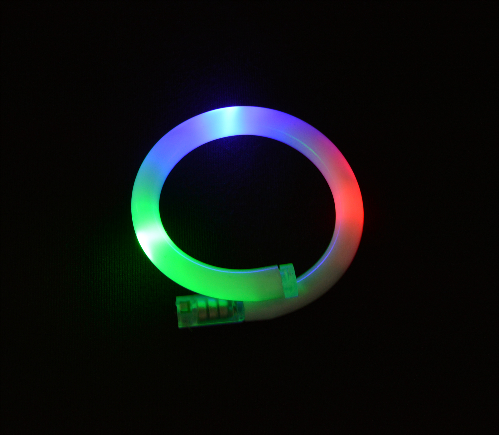 LED white tube coil bracelet