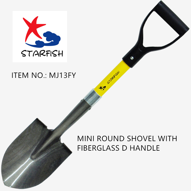 Mini Round Shovel With Fiberglass D Handle