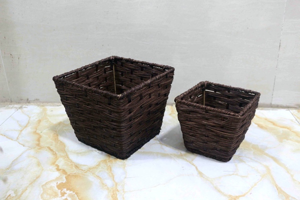 rattan woven planters