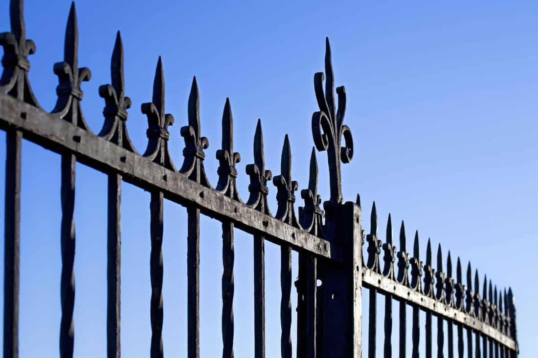 Spraying Wrought-Iron Fence