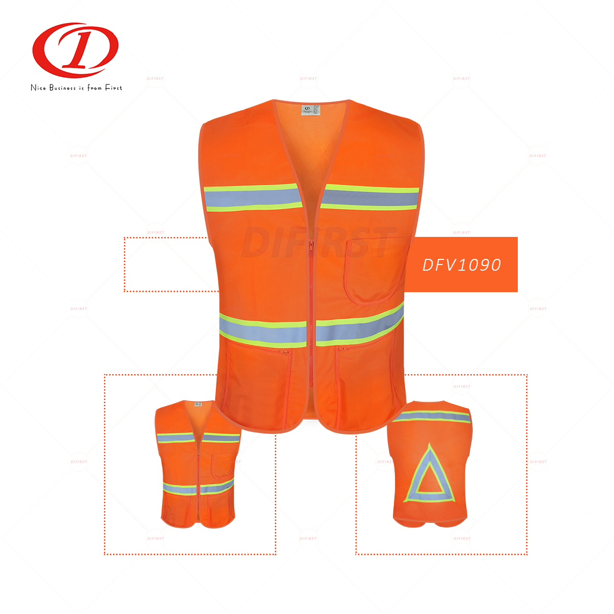 Polyester Roadway Hi-Viz Reflective Safety Vest