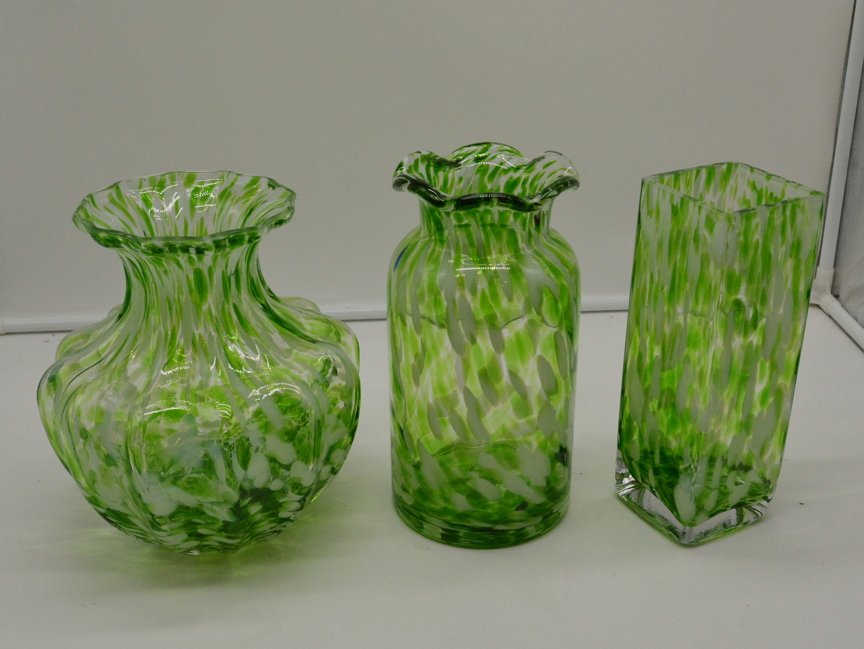 Colorful glass vase
