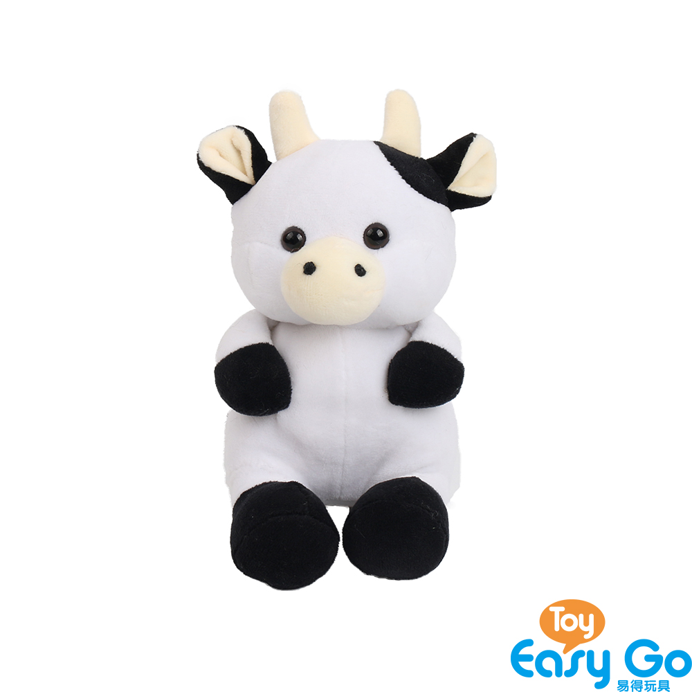 6“ soft elastic velboa farm animals series fat little plush cow toy