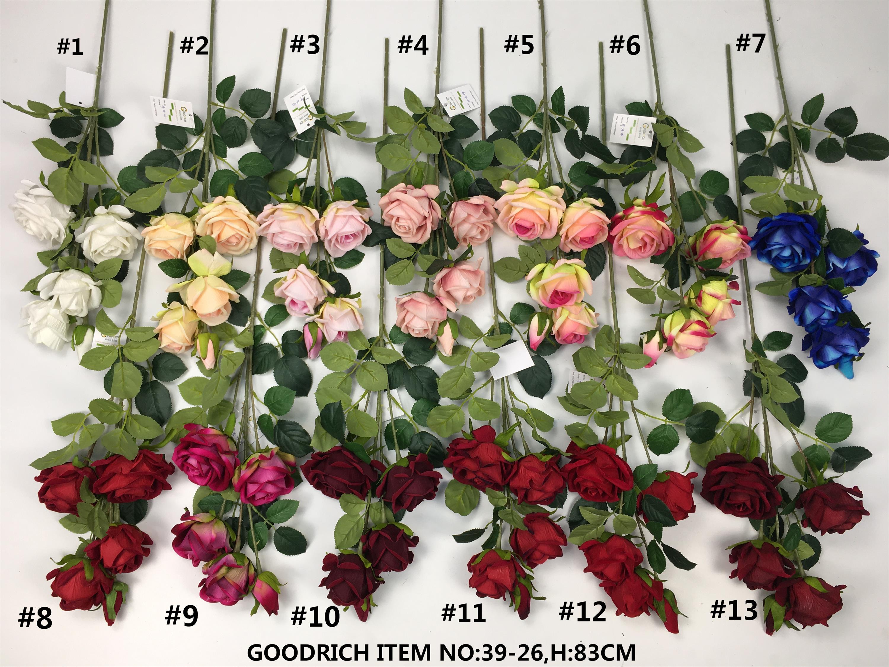 Artificial flowers velvet rose