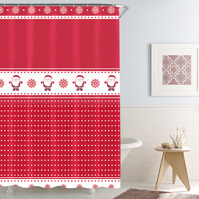 Antibacterial bathroom partition curtain printed PEVA shower curtain