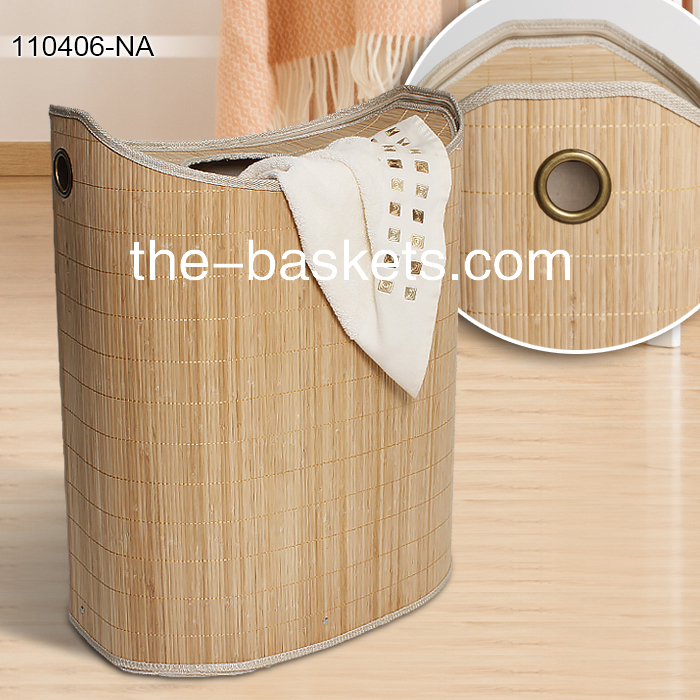 0-Bamboo laundry basket