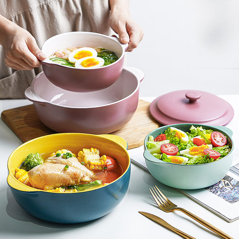 Contrast color Soup Bowl