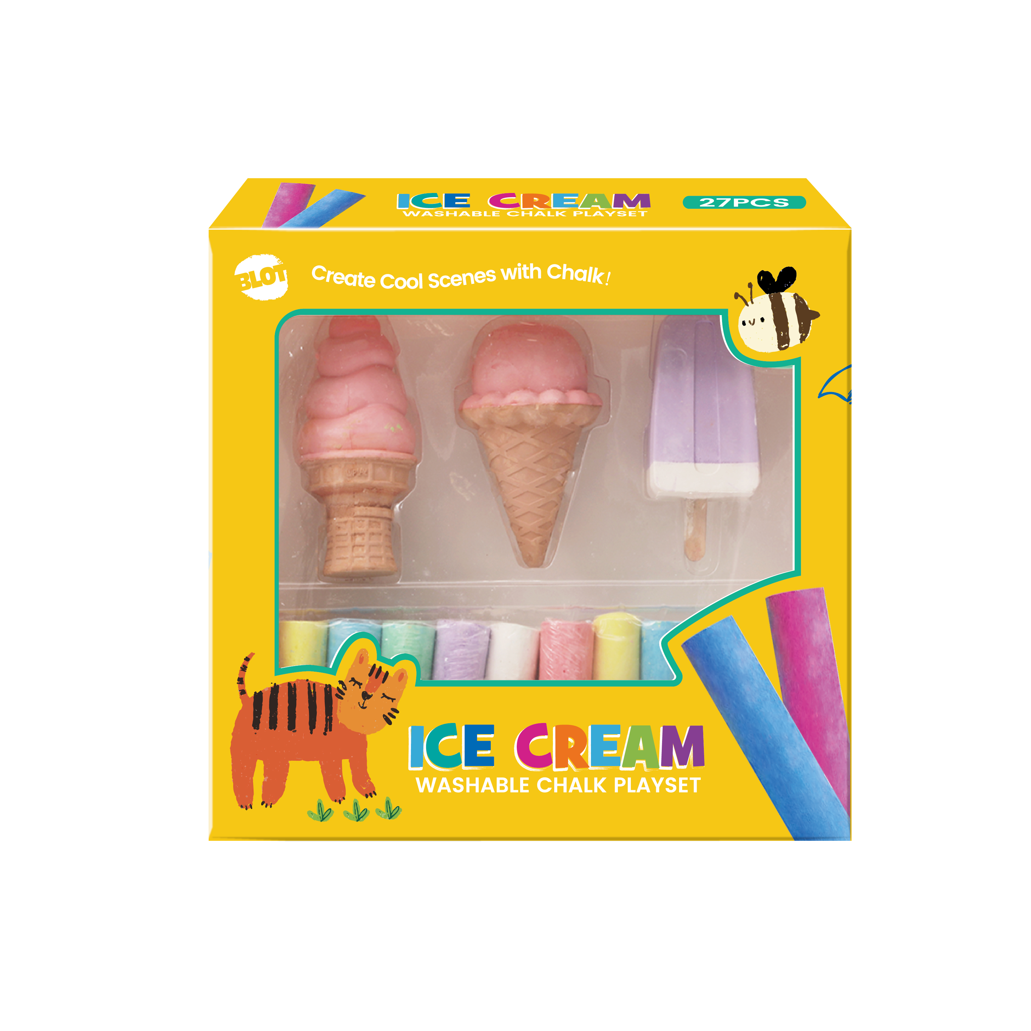 Icecream Washable Chalk Playset