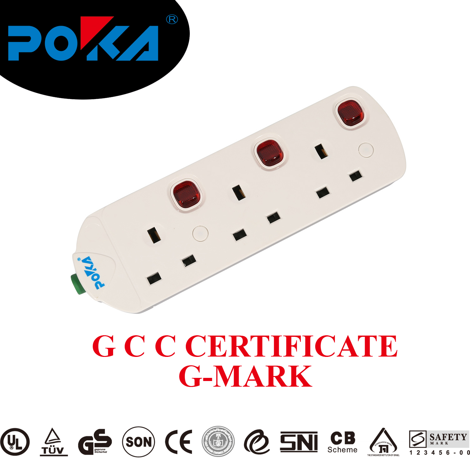 13A UK Extension Socket with G mark certificate POKA brand UK903S