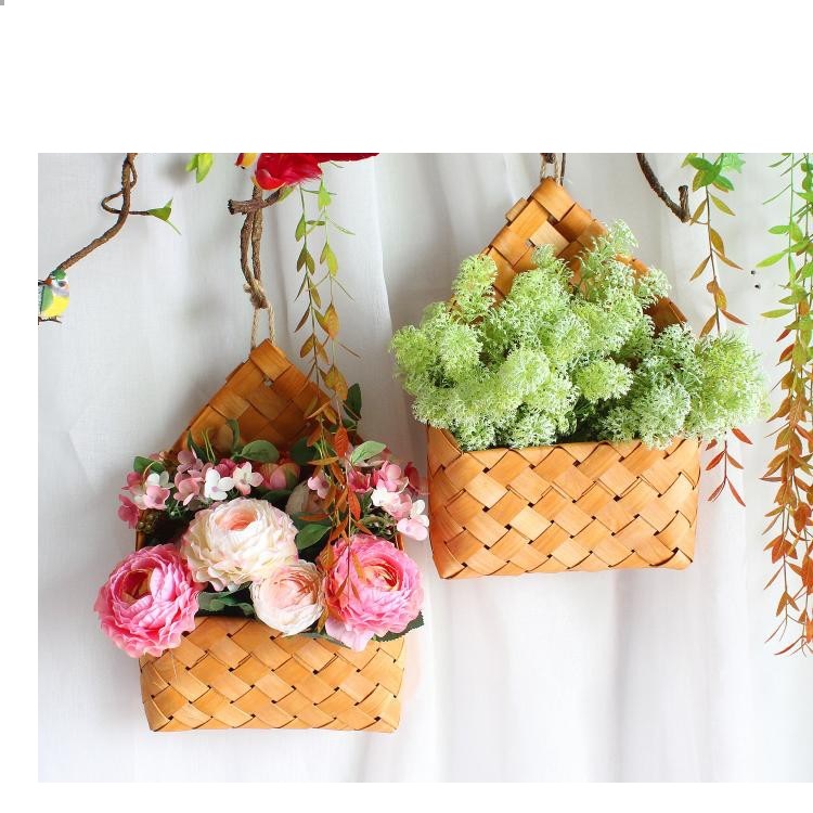 Flower pot Wooden basket holiday flowers basket Dry floral basket