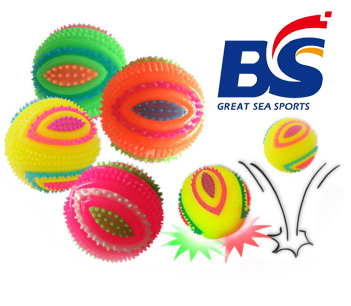 New Colorful LED Flashing TPR Bounce Balls for Adult Children Squeeze Capsule Toys FLASHING BOUNCING BALL