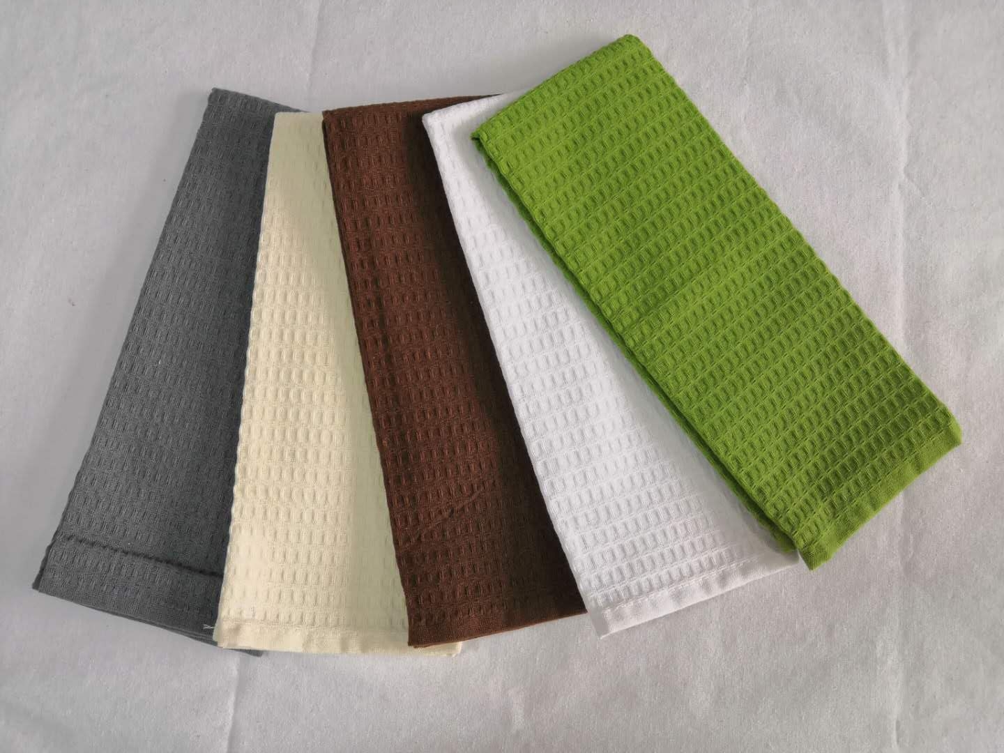 plain colored waffle tea towel