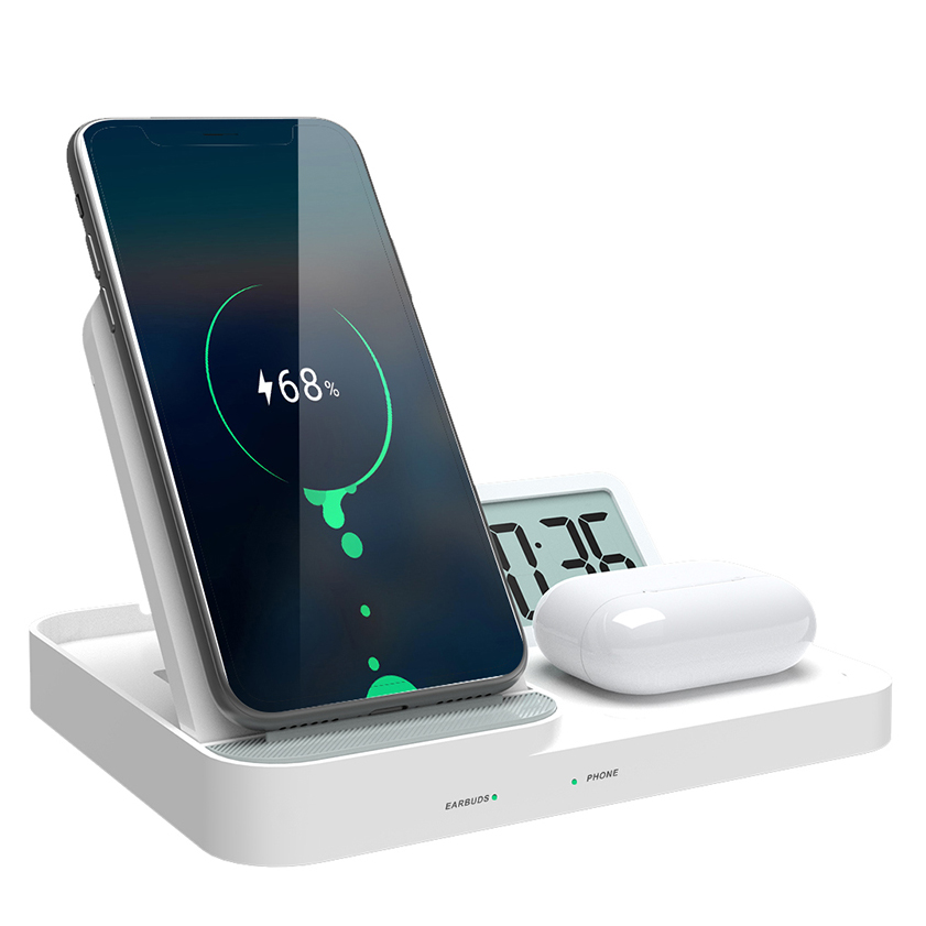 2021 New Arrival 15W 3 in 1 Wireless Fast Charger Charging Station 3 in 1 Qi Wireless Charger Stand for iPhone for Samsung