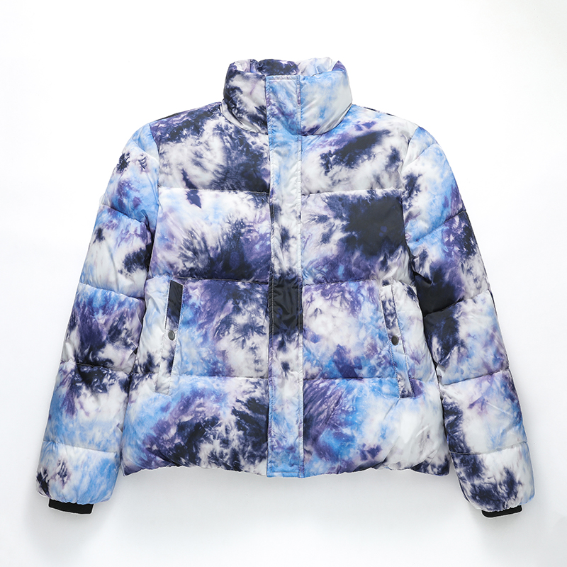 Tie Dyed Thick Warm Casual Winter Men's Puffer Jacket