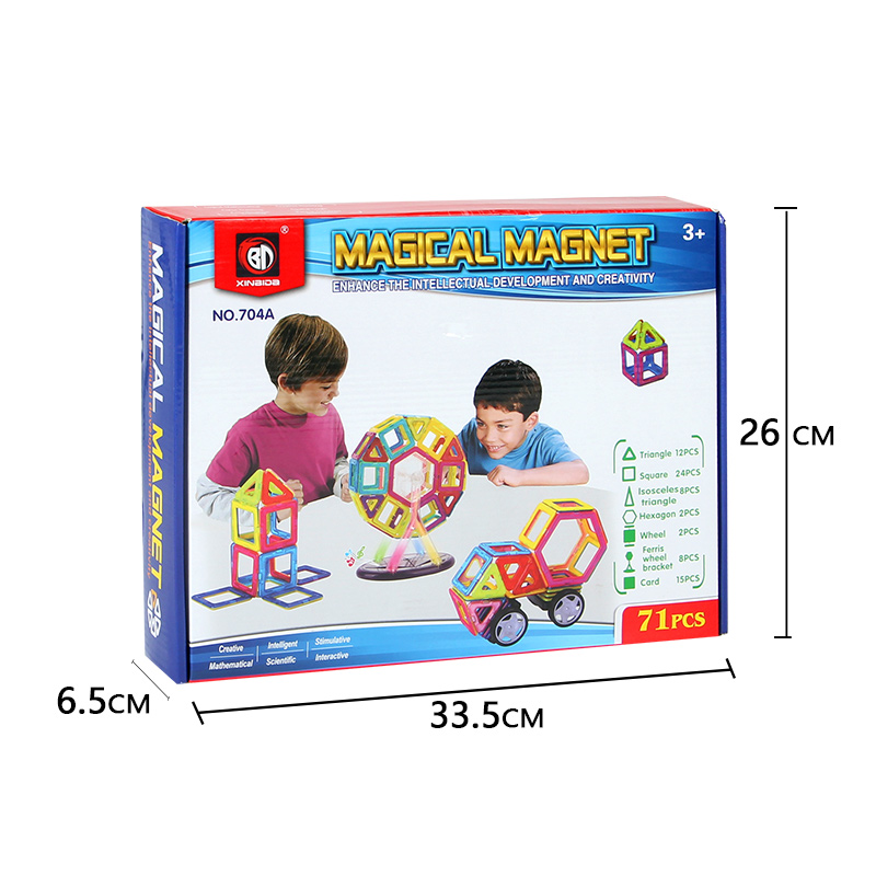 Magnetic Magnet 71 pcs--Magic DIY colorful Transform toy education toy