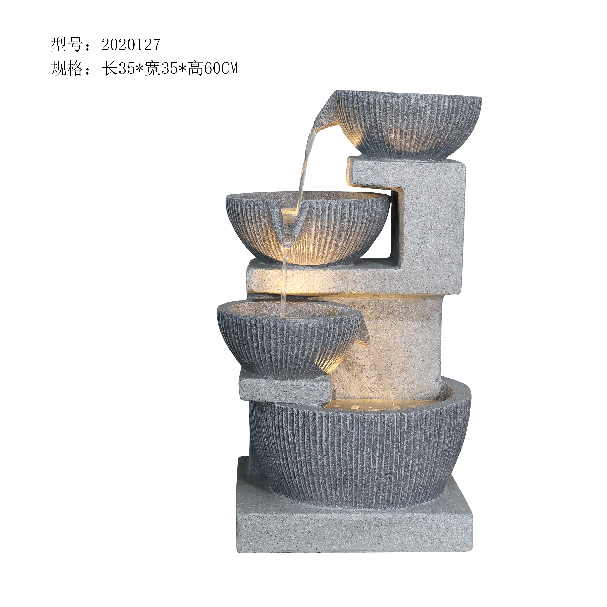 classical antique polyresin slate fountain for garden decoration