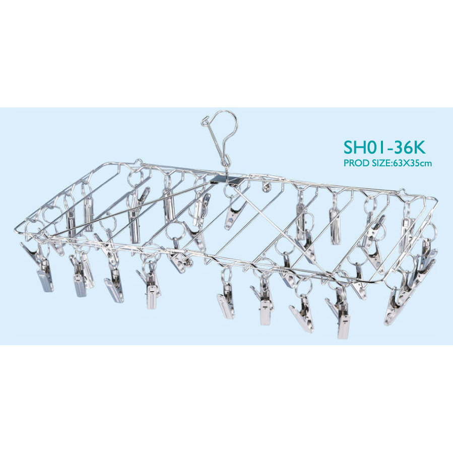 stainless steel hanger with 36 pegs
