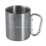 Silver Stainless Steel Carabiner Mug