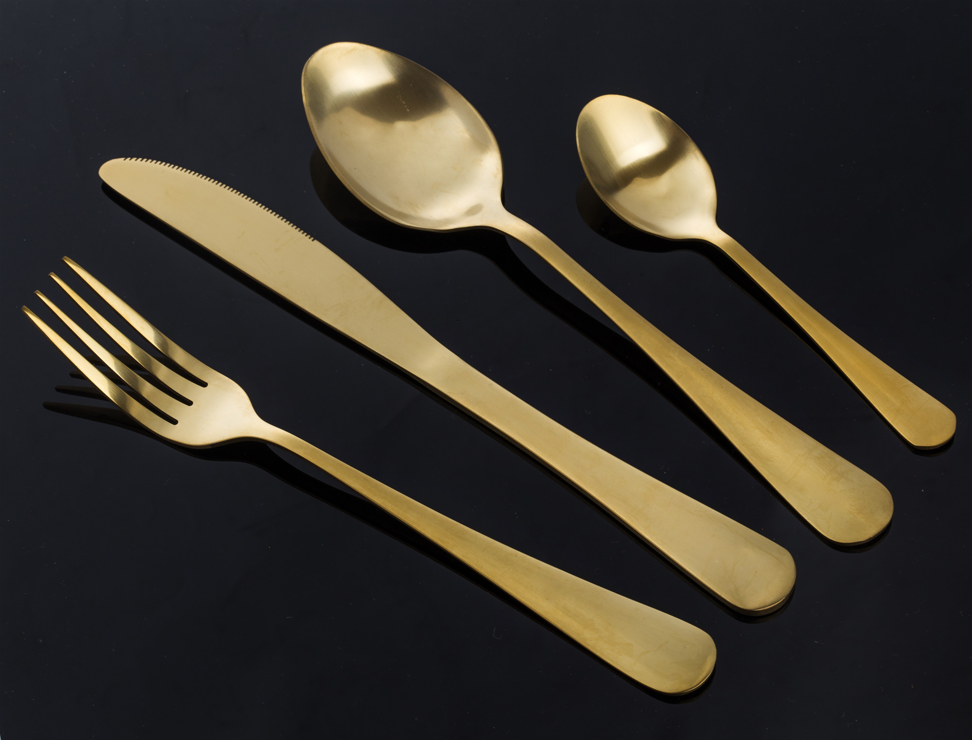 Black/Rose gold/ Gold/Rainbow color cutlery set