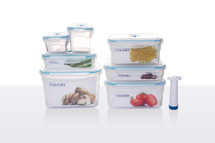 PP vacuum Food storage container—Rectangle set 7