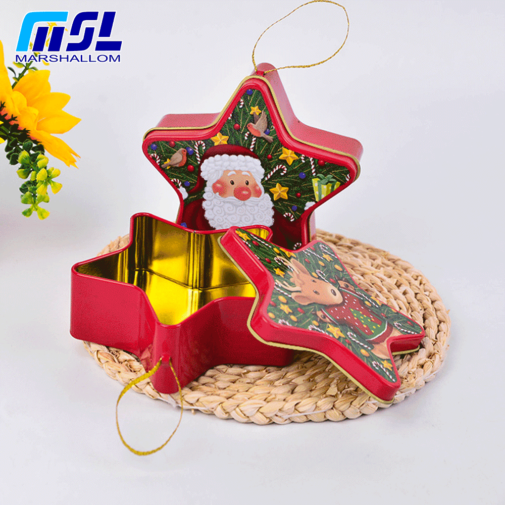 Star Shapped Tin（Tin box tinbox tin can metal can metal box tinbox）