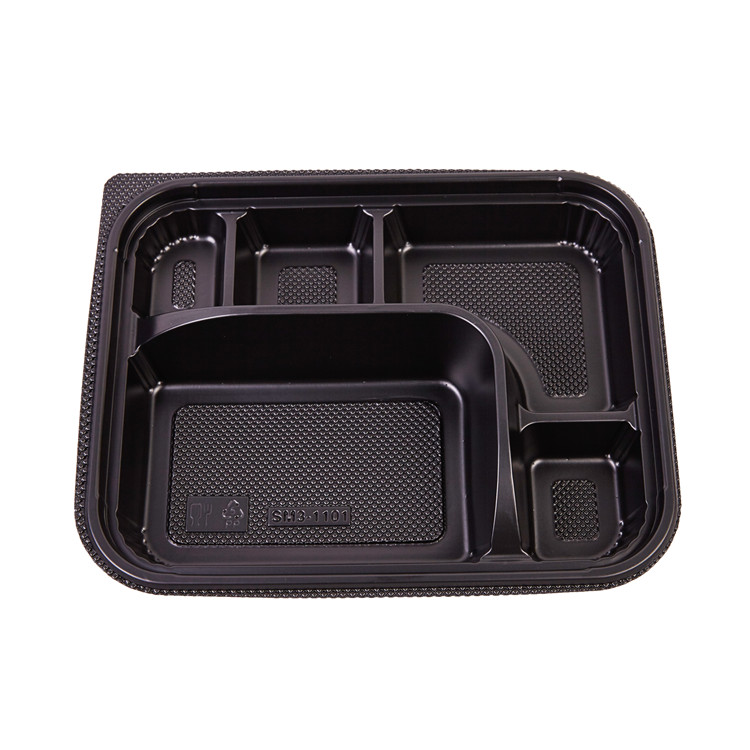 SM3-1101 custom 5-compartment Bento Lunch Box,Disposable Plastic Food Container