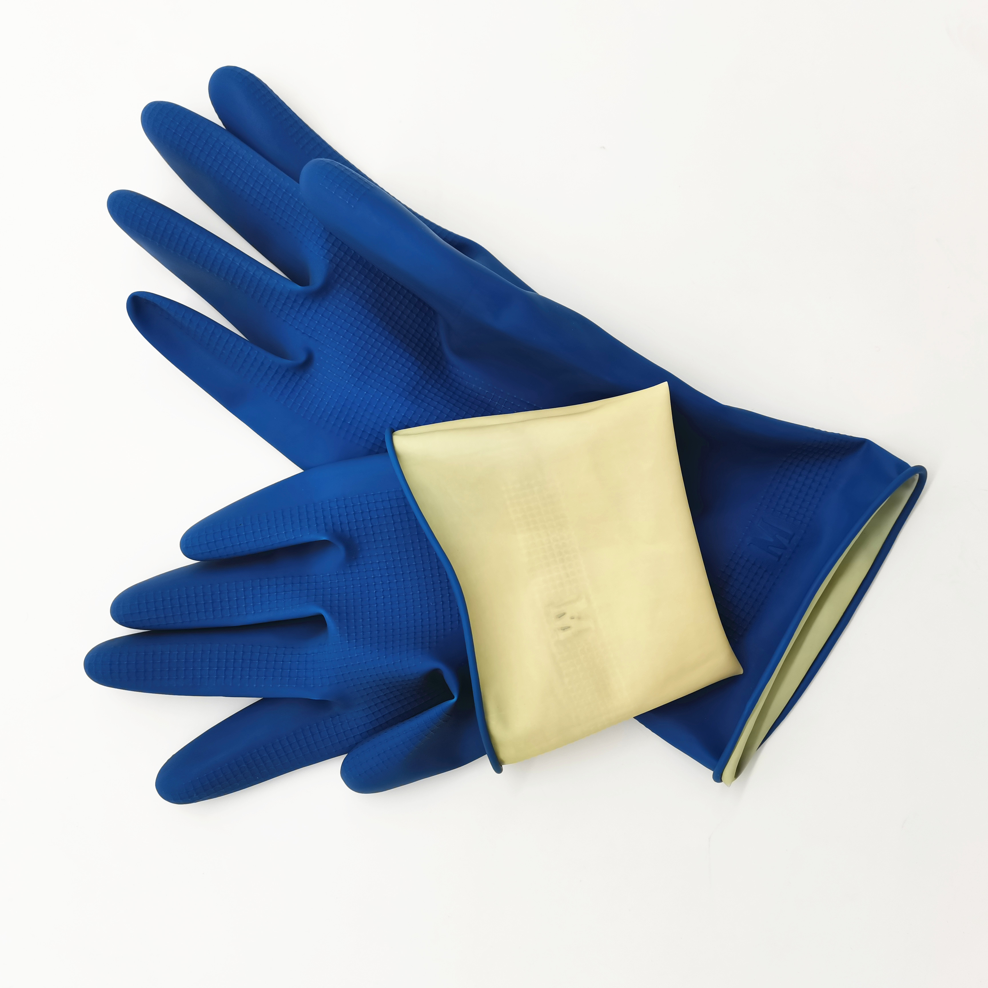 Xingli 30cm blue dish washing latex gloves