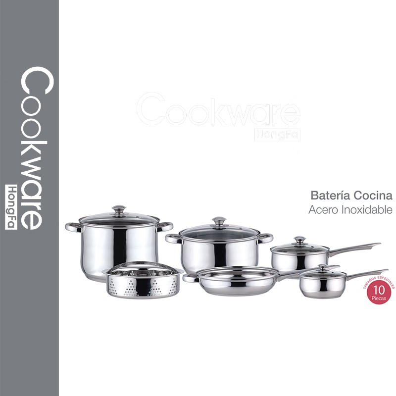10pcs Ss Cookware Set