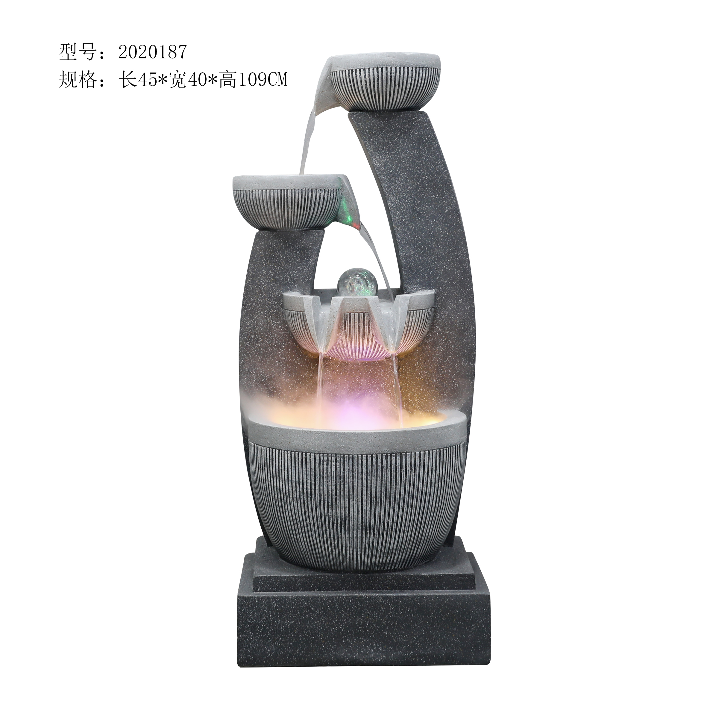 Modern line water fountain for home and garden