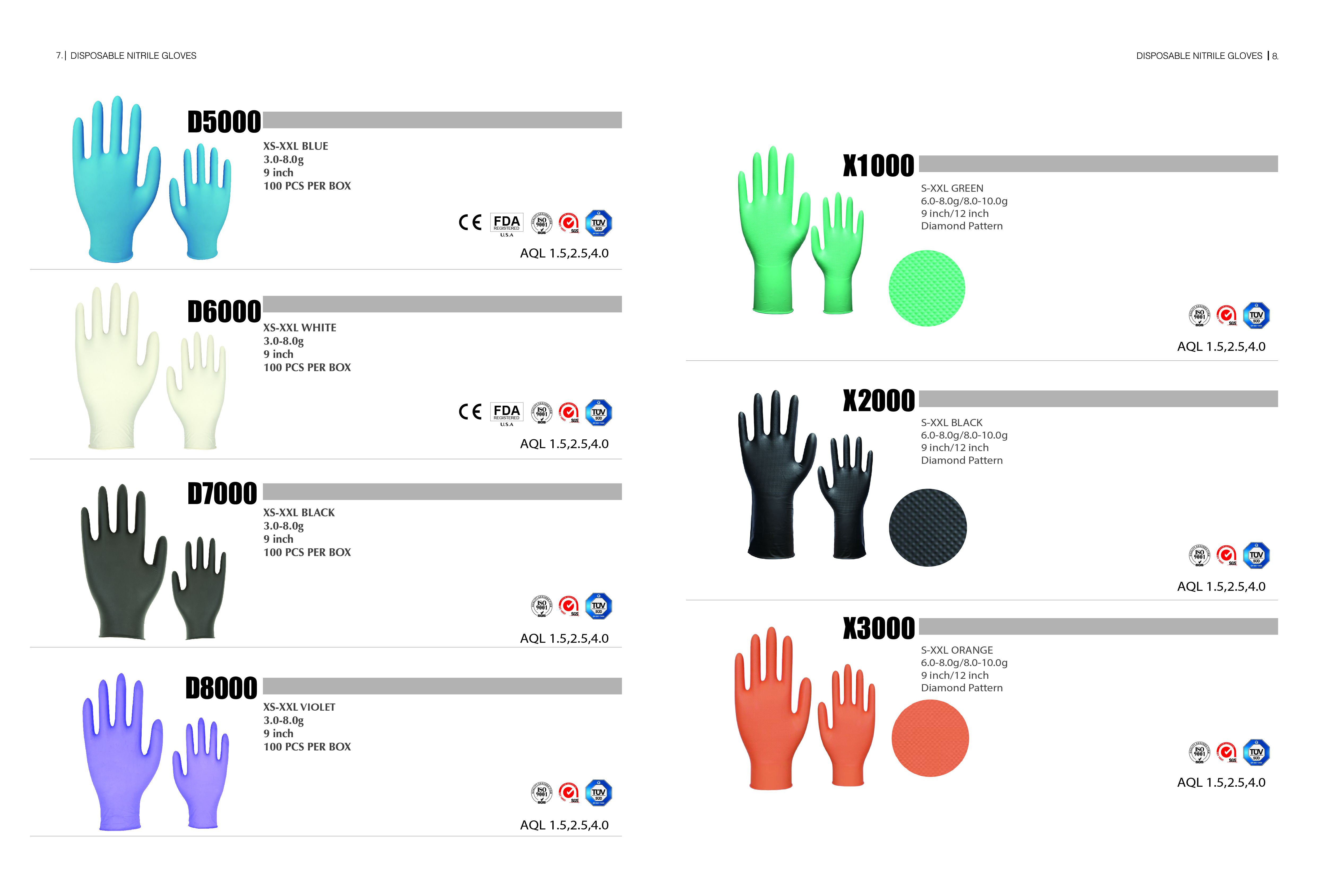 Disposable nitrile gloves